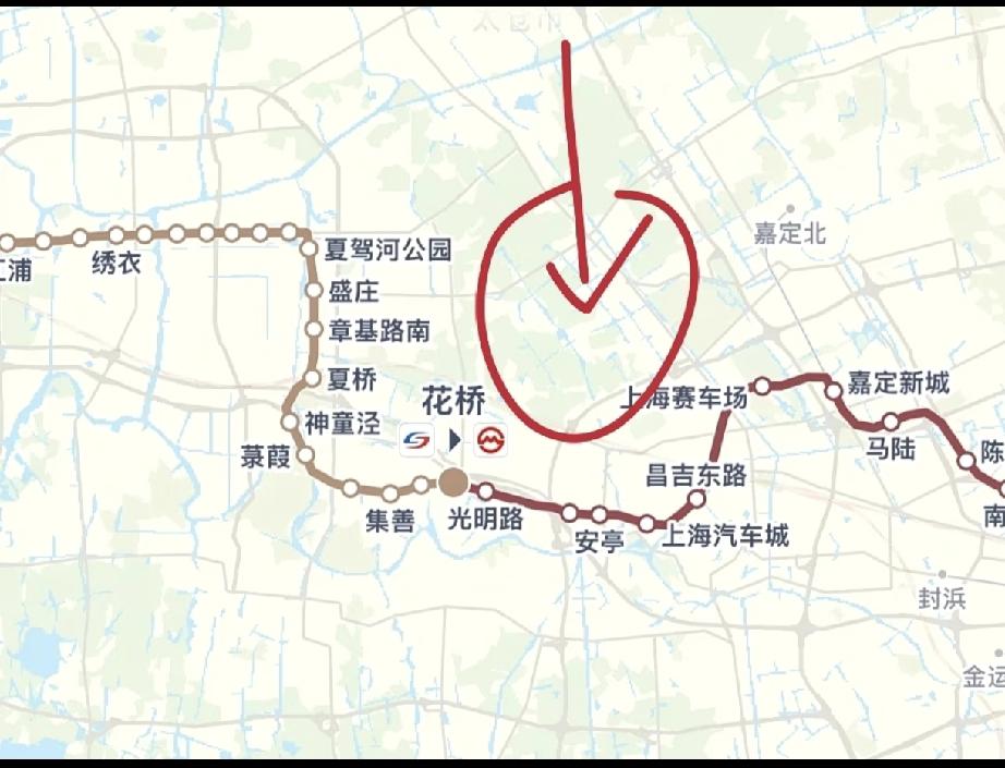 上海地铁和苏州地铁交汇的地方，刚好避开这里。为什么要单单避开这里呢？
