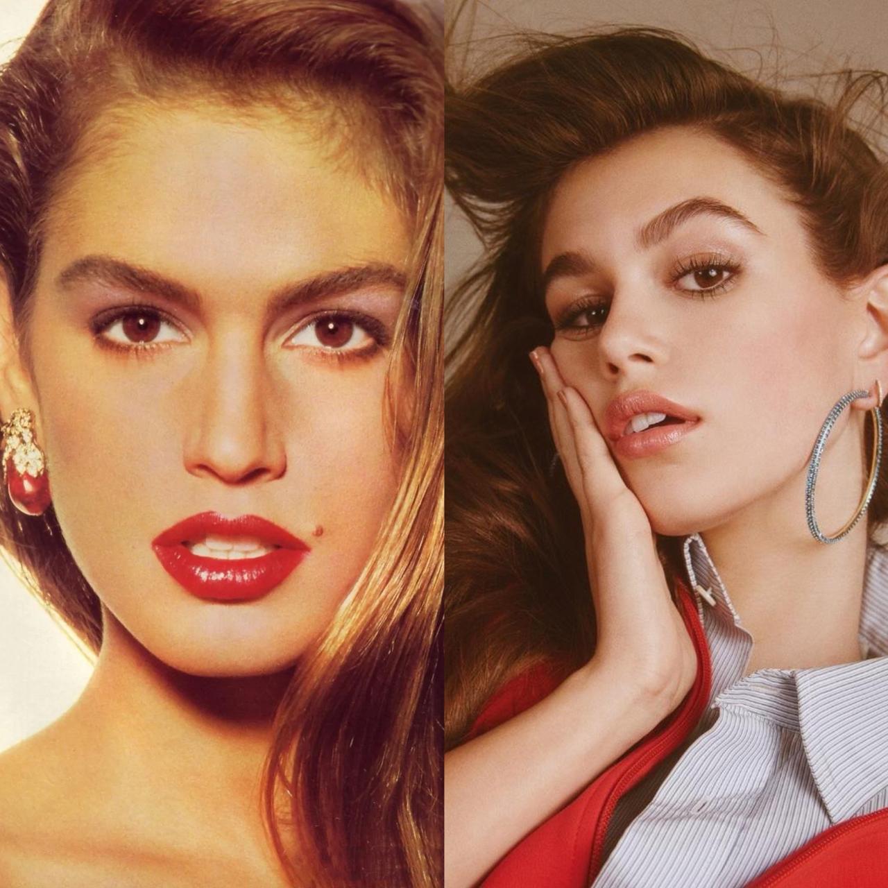 第一代超模辛迪·克劳馥的女儿——凯雅格伯，颜值身材都已经超过了母亲。但是时代不