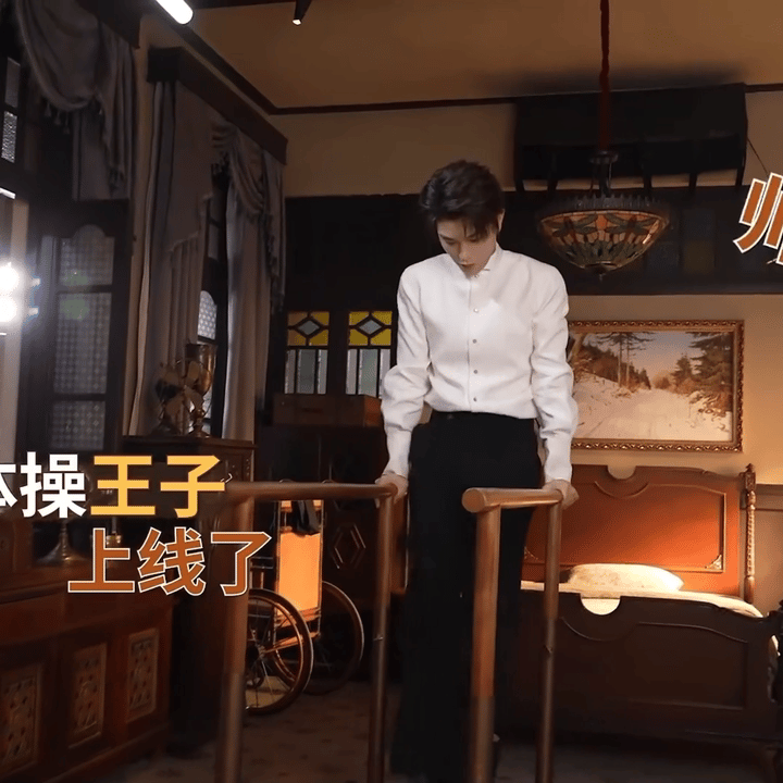 嗯？丁禹兮你学艺术体操来的吗？