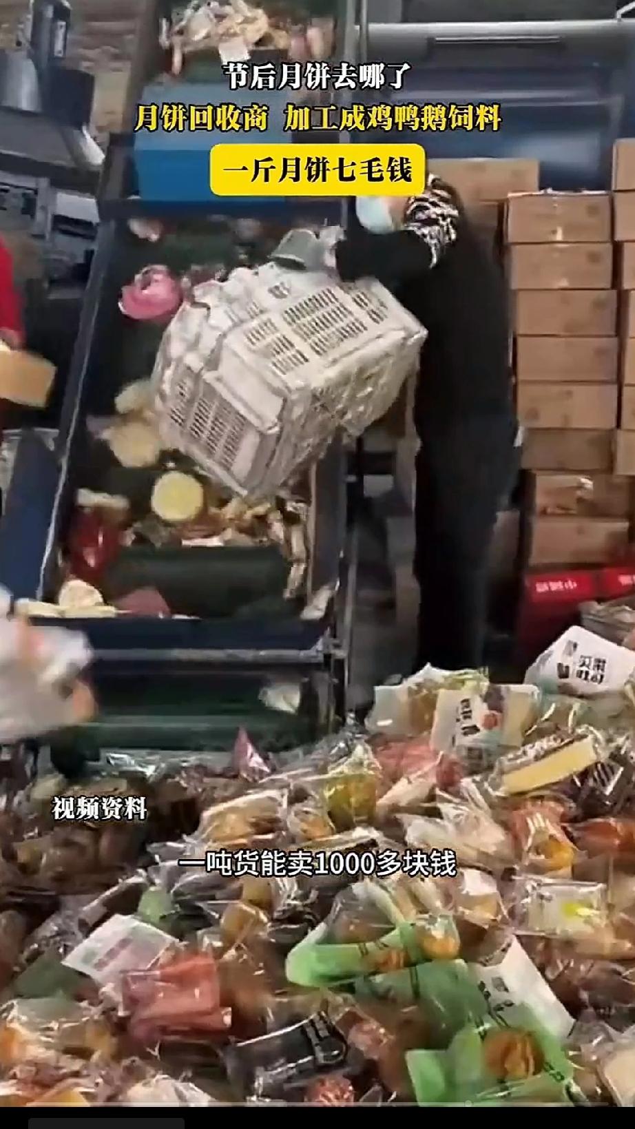 中秋过后月饼都去哪了？看了视频才知道，月饼原来到了这个地方，中秋