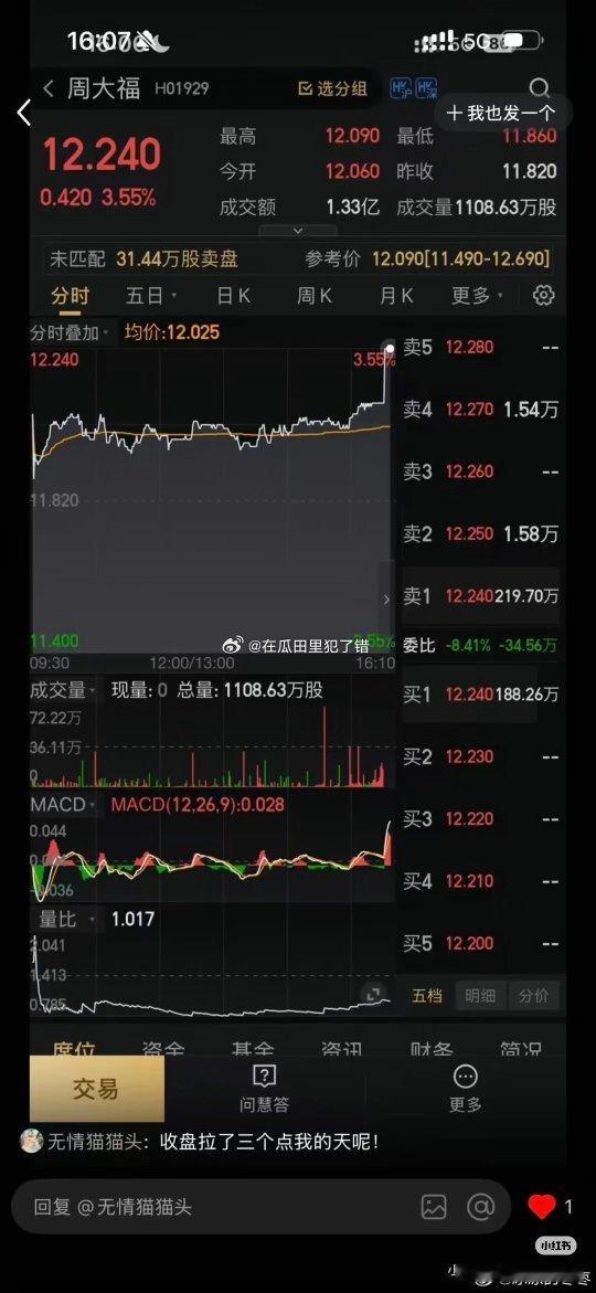 商业女帝赵露思伟大！！直接把周大福股票干涨了