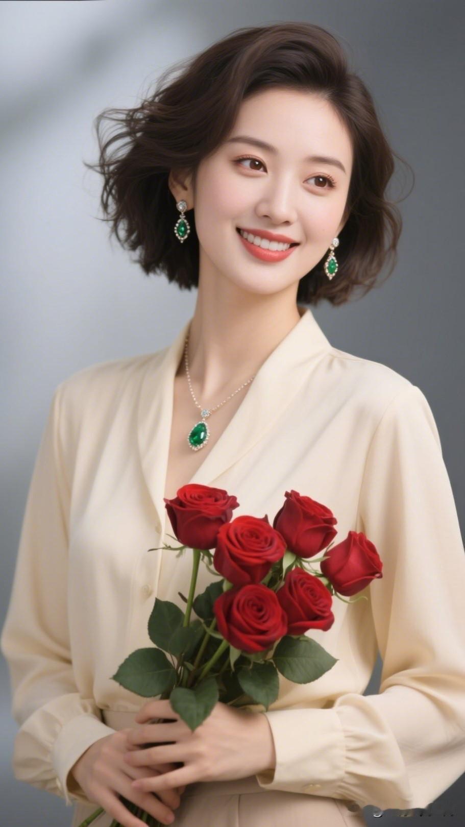 优雅气质，红玫瑰的浪漫邂逅。什么样的女人算自然美