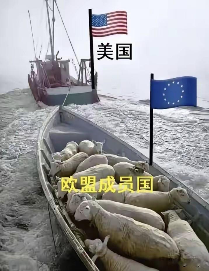 美国控制了格陵兰，欧洲各国紧张了！下面这张漫画是真实写照。他们认识到自己就是待