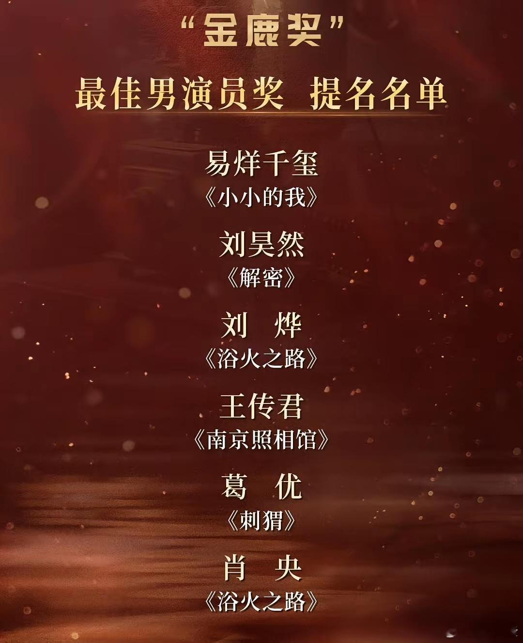 刘昊然这次拿了影帝，可没想到口碑方面却有些下滑。为啥呢？原来这次和他一起提名的演