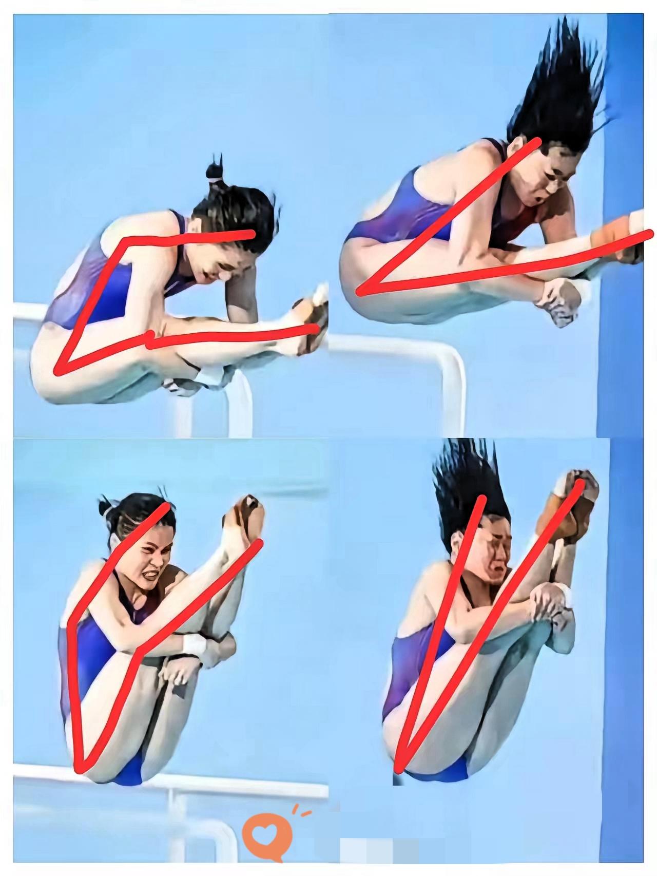 没有对比就没有发言权，左边是搭档，右边是全红婵。原以为她“零水花”是天赋，没