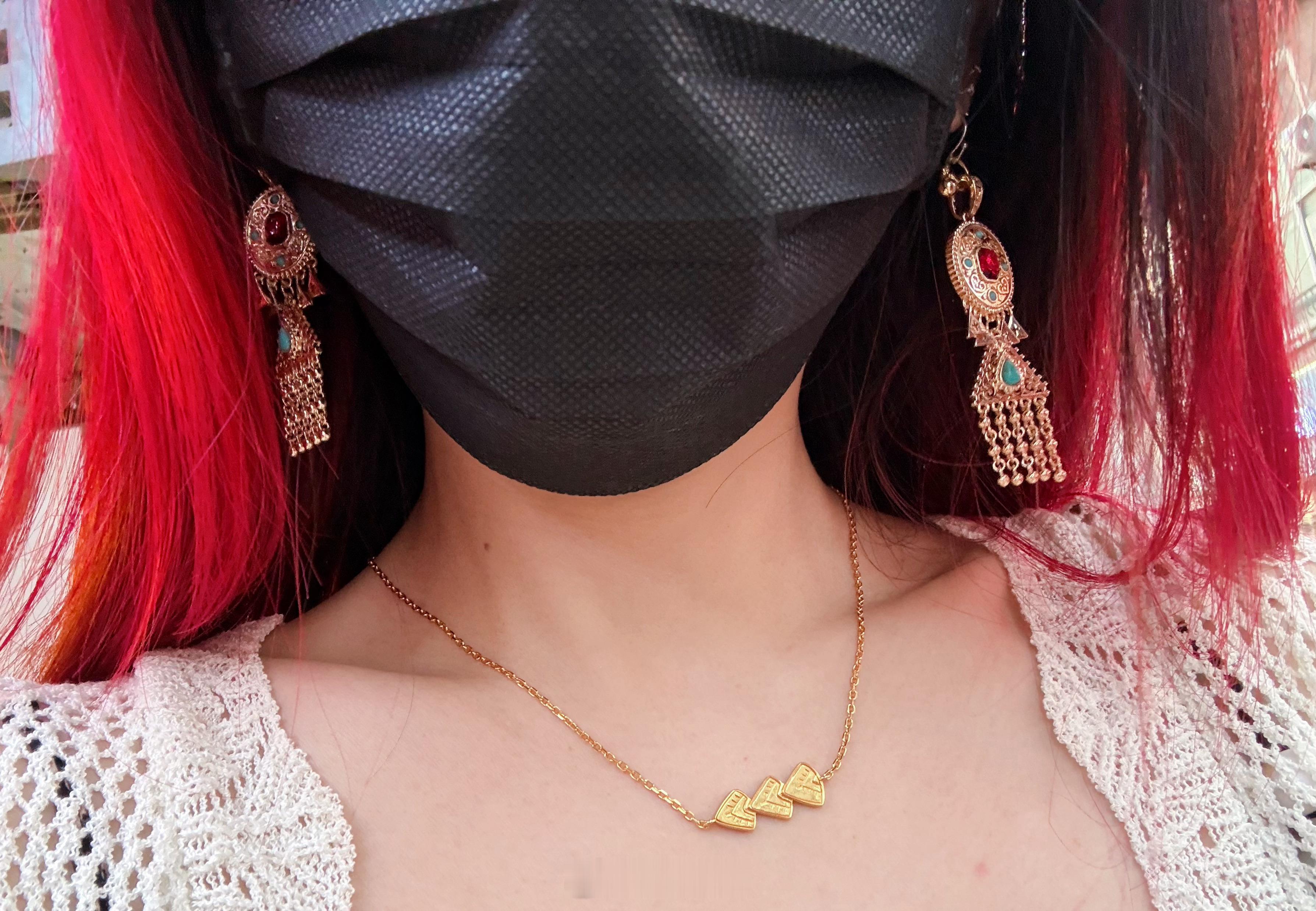 项链改了耳环(｡◔‿<📸ς)🩷