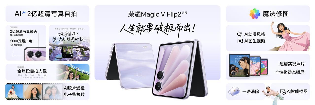 专属于你的新宠新发布的荣耀MagicVFlip2的运存全都是12G起步