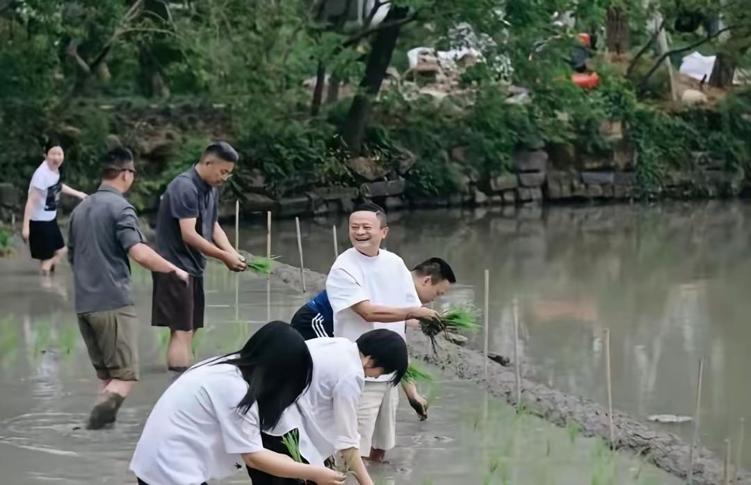大热天的，一群身价不知道多少亿的大佬，放着空调房不待，全跑去郊区泥地里光着脚丫子