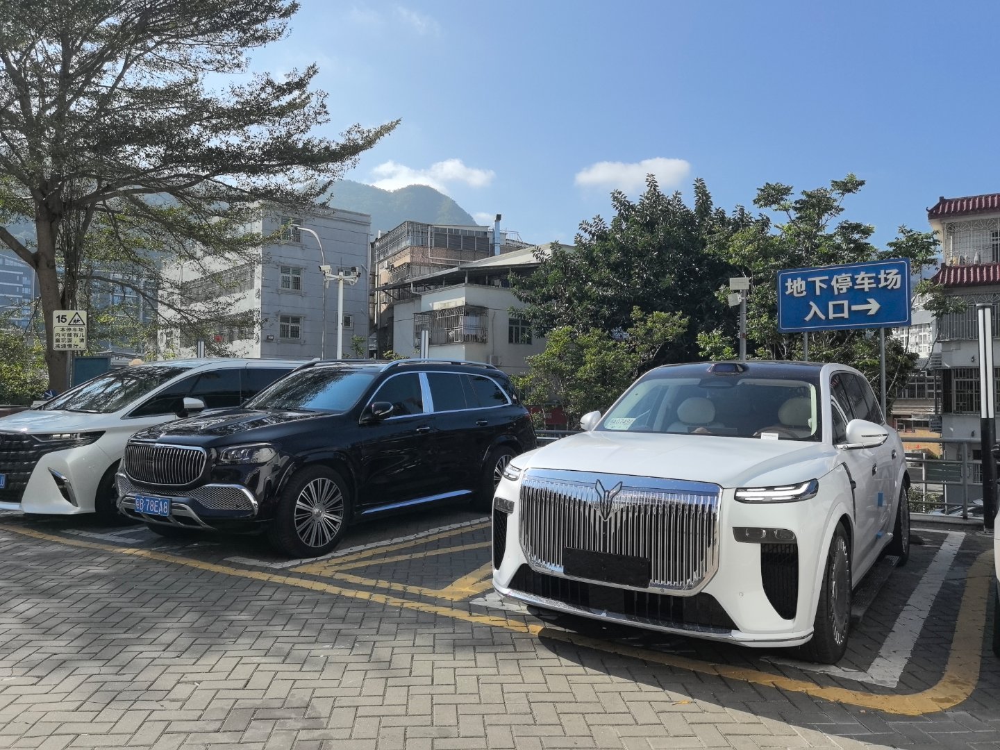 岚图泰山和奔驰GLS迈巴赫同框一边是德系豪华的经典沉淀一边是中式旗舰的时代革新泰