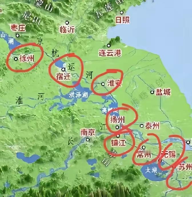 大运河江苏京杭大运河在徐州流经160多公里，是世界文化遗产地，可没有老徐的事