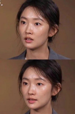这位姑娘非常实在据说央视要求她素颜出镜，于是她毫不掩饰地以真实的面貌呈现​​