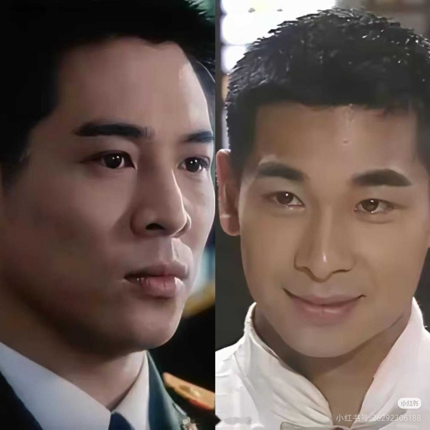 同样寸头造型的李连杰和赵文卓……看起来也是都很精神！