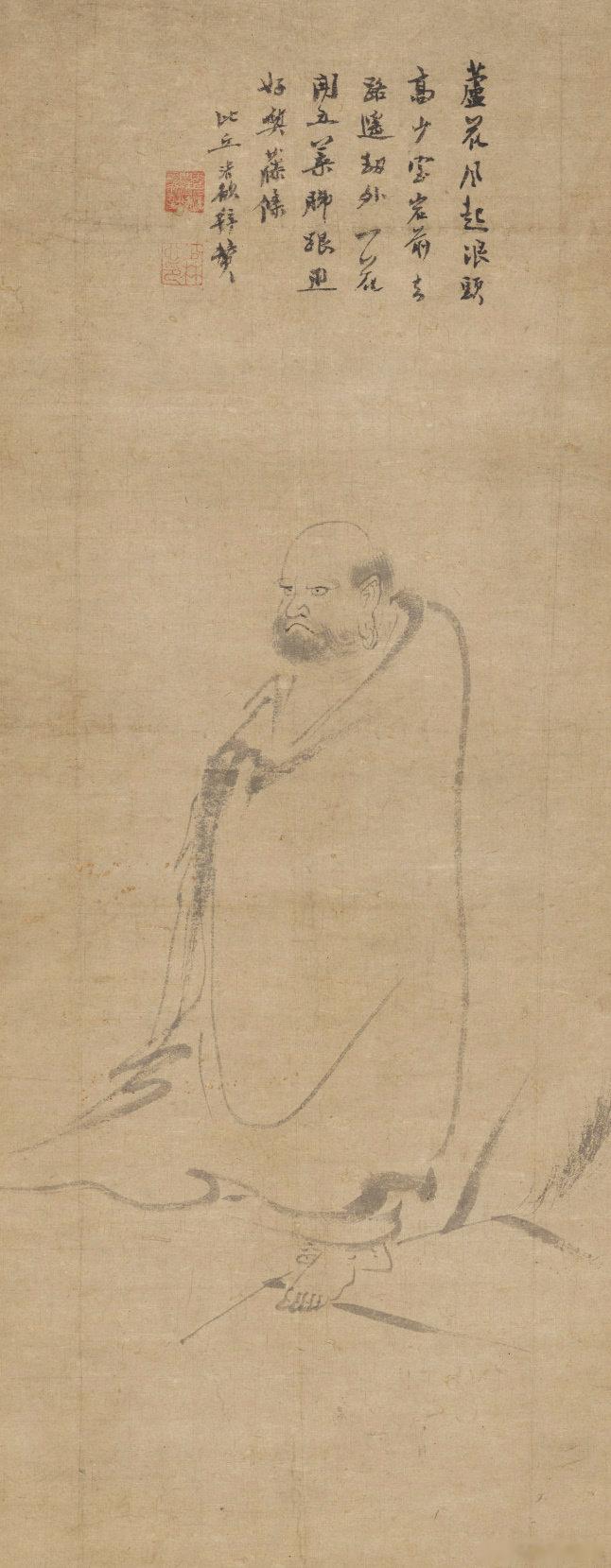 【中华名画欣赏元代——《一苇渡江图》】《一苇渡江图》为元代佚名画