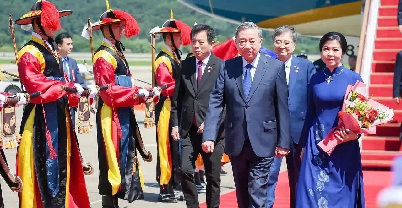 越南领导人苏林抵达韩国，开启对韩国的访问，苏林可能是韩国总统李在明上台后，第一个