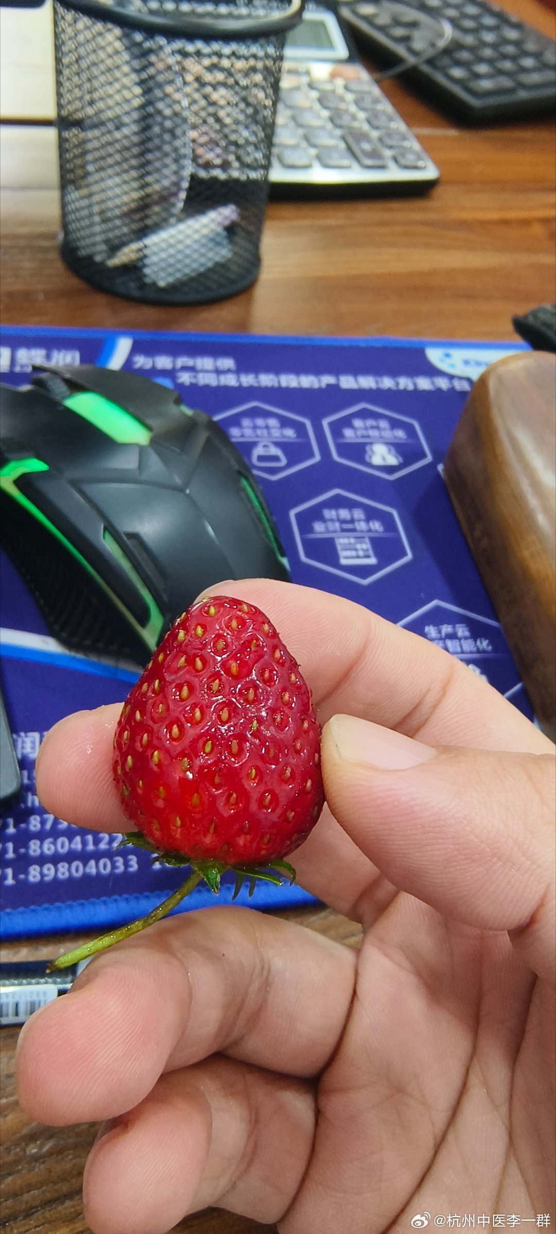 自己家种植的草莓，吃几个吧草莓