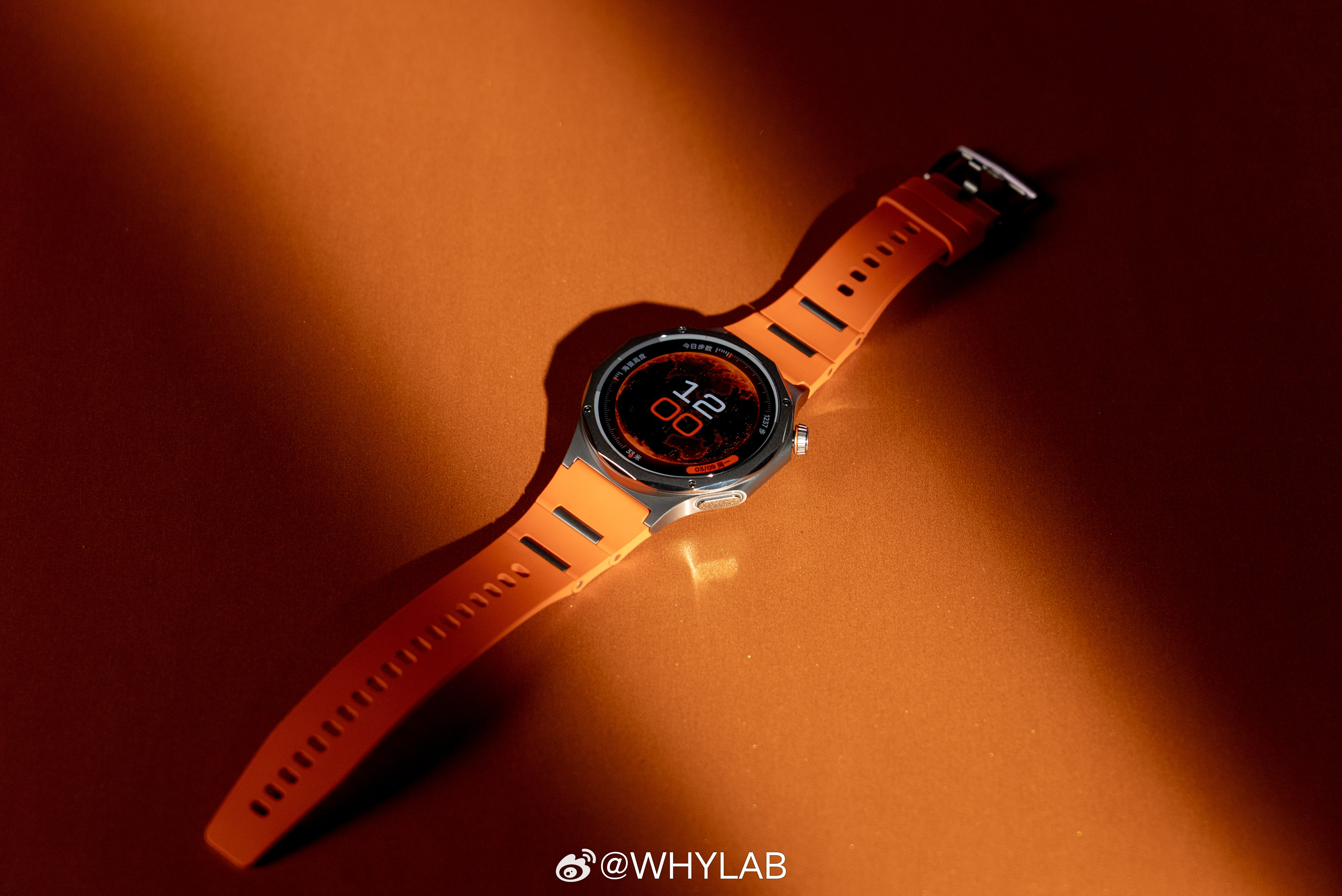 WHYLAB图赏OPPOWatchX3戴上了，我这款是寰宇星橙，和OPP