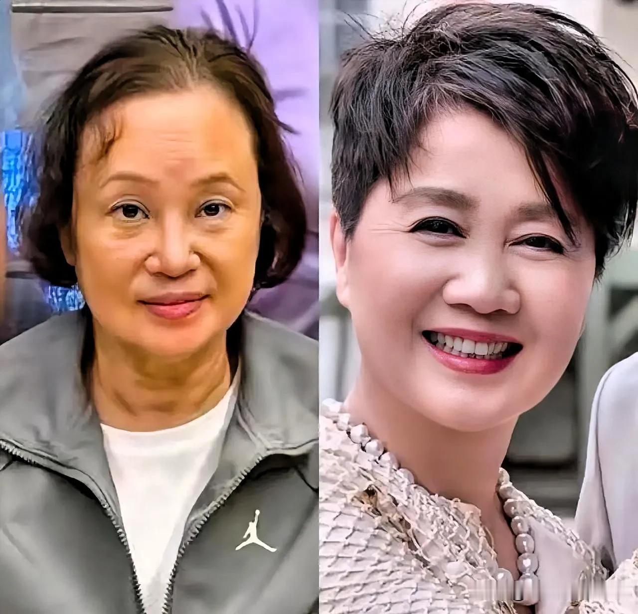 三太分到67亿家产，为什么看起来这么憔悴？梁安琪只是比她小7岁，和她比起来就像两