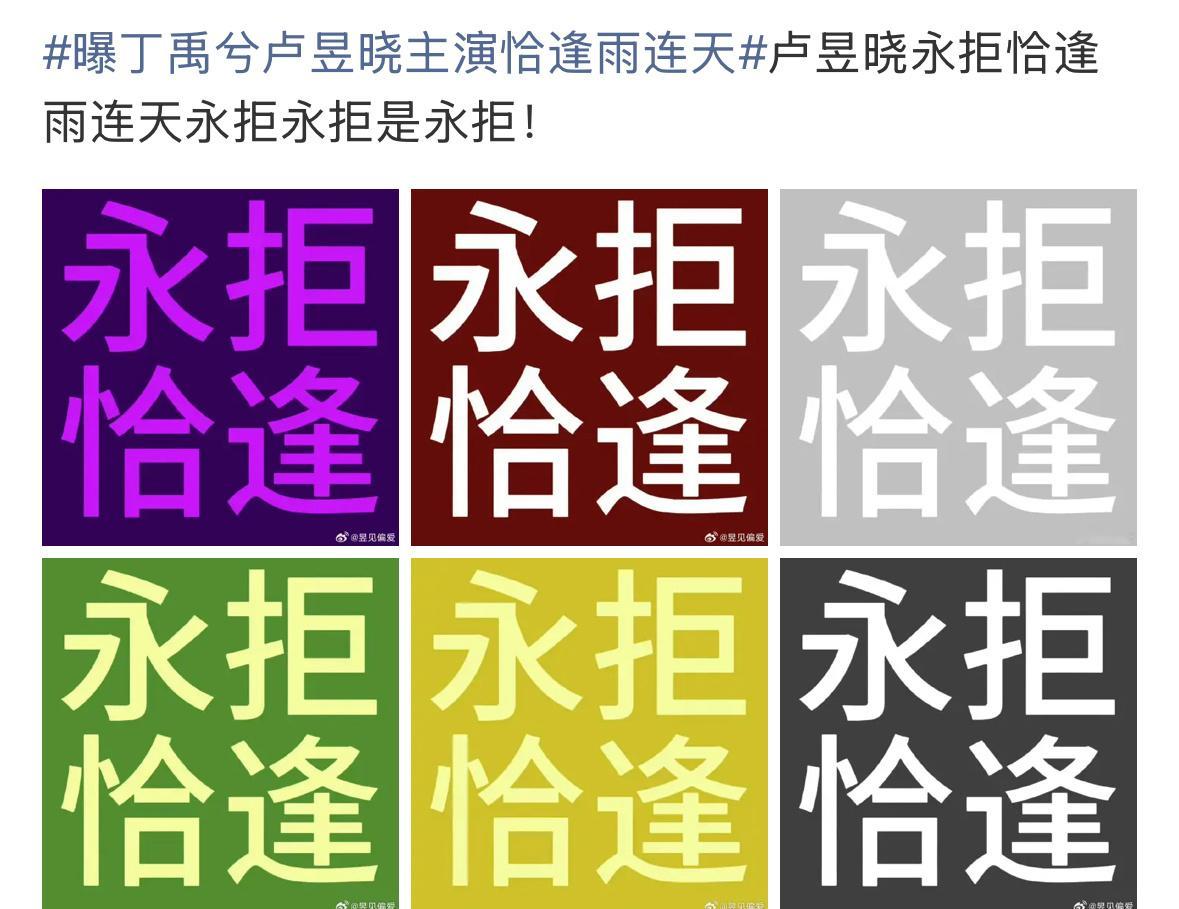 卢昱晓粉丝在永拒恰逢雨连天，这部剧男主是丁禹兮。你们怎么看？