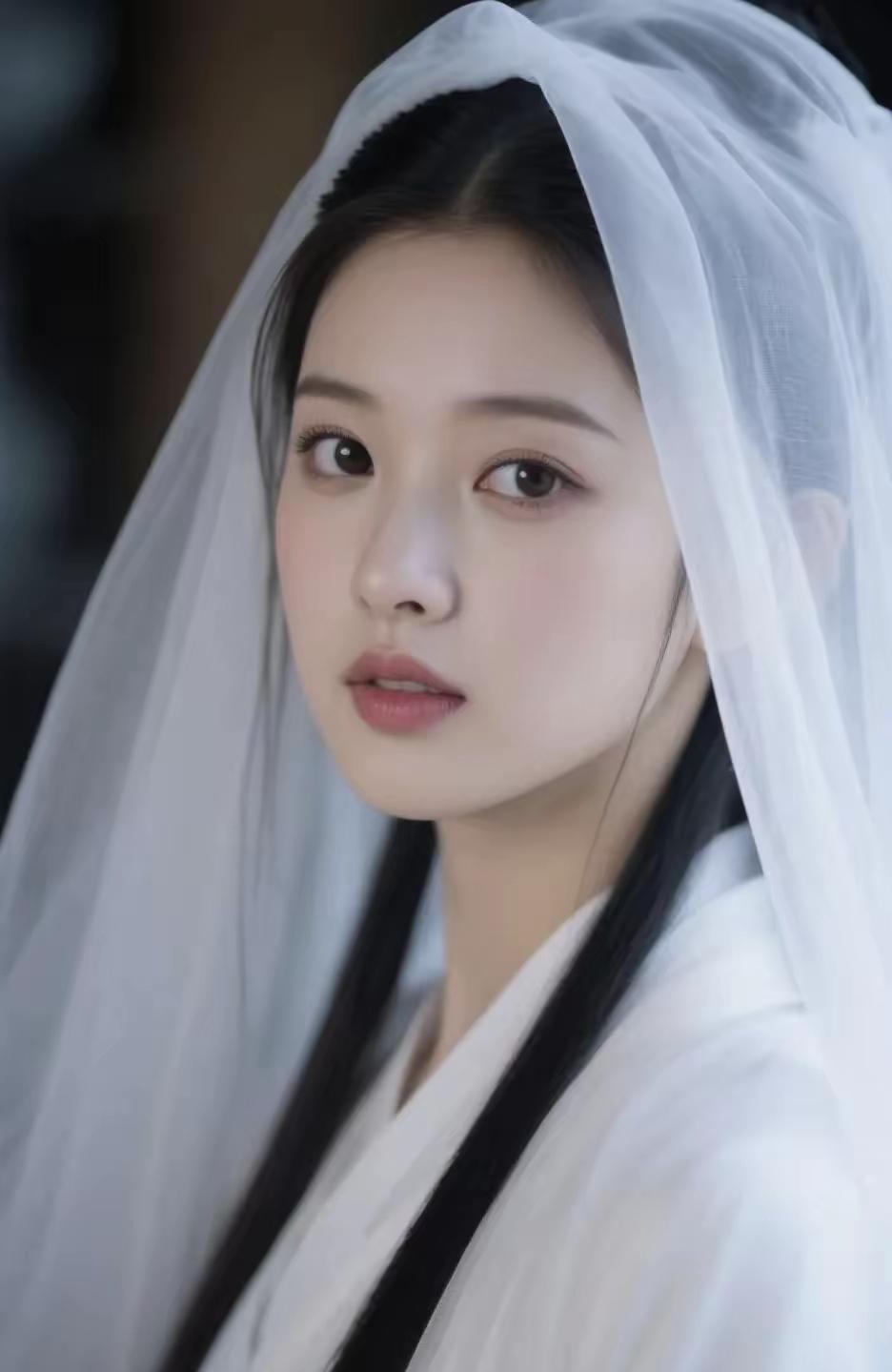 素纱女的诉说素纱轻覆，如月华倾泻。我立于这方天地，长发垂瀑，白衣胜雪。曾漫步