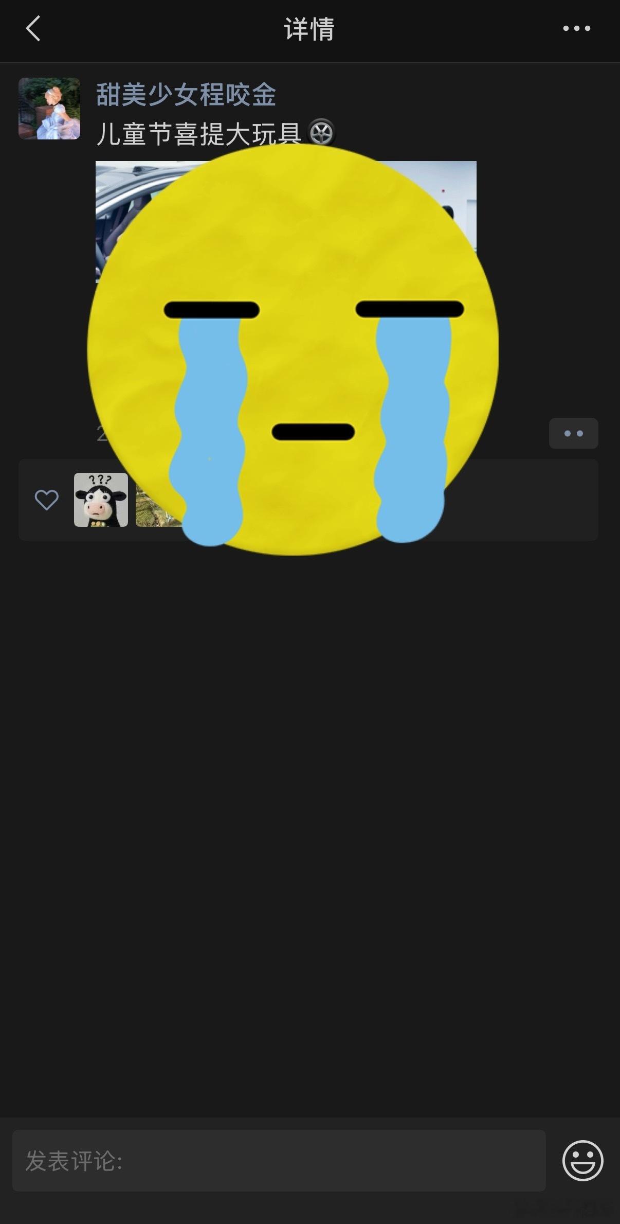 没听劝，提车发朋友圈了，就2个赞我的朋友圈点赞等级森严