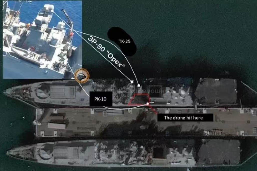 俄罗斯黑海舰队一夜废了半条命，5艘舰艇被命中，谢斯哈里斯石油码头：7个泊位毁6个