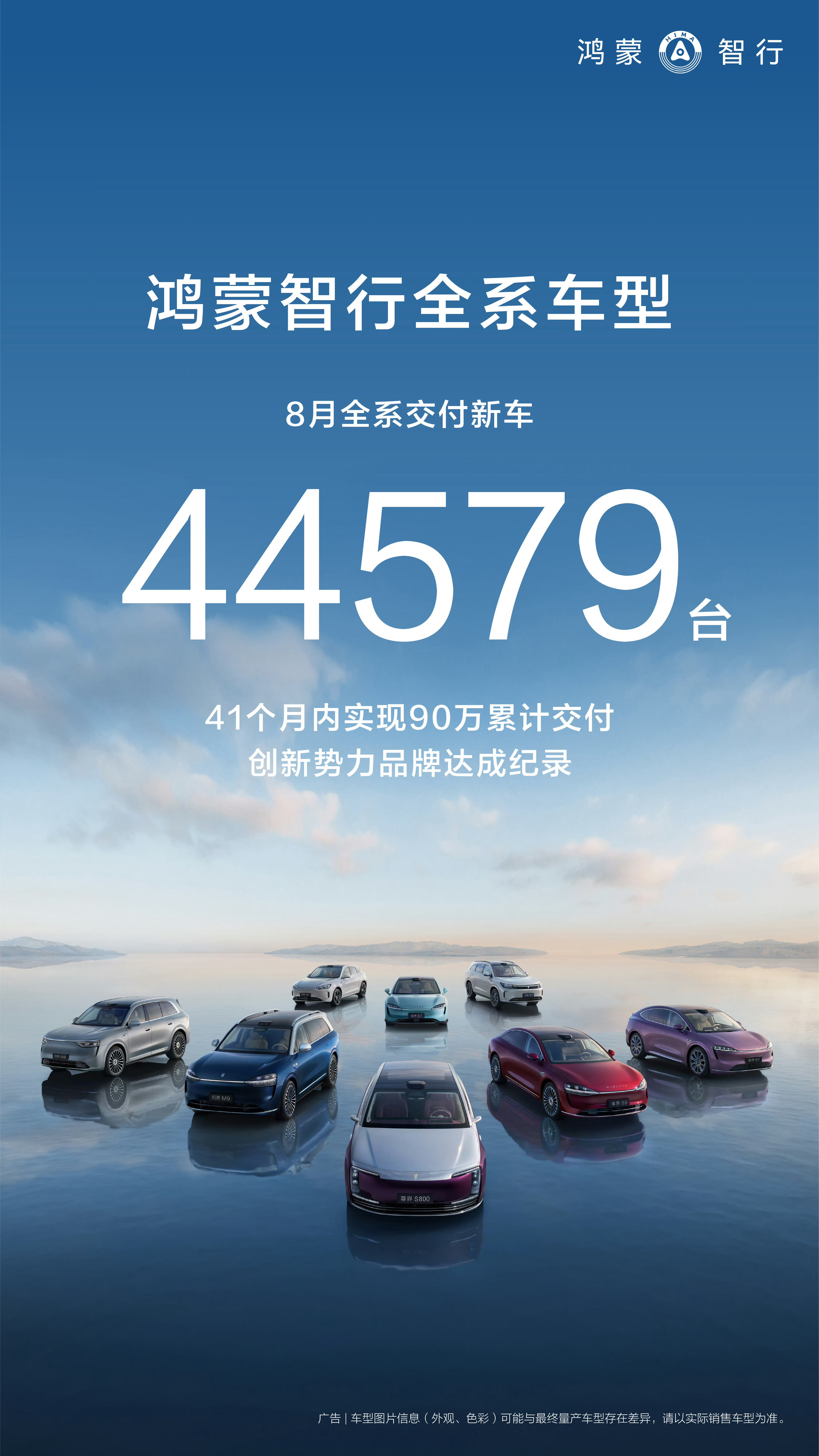 8月份，鸿蒙智行交付44579辆，成交均价38万。虽然都在比销量成绩，但数字和数