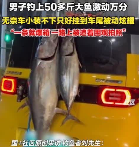 “这就是命中注定！”4月6日，广东阳江，一男子和朋友去海钓，意外钓到了50多斤重