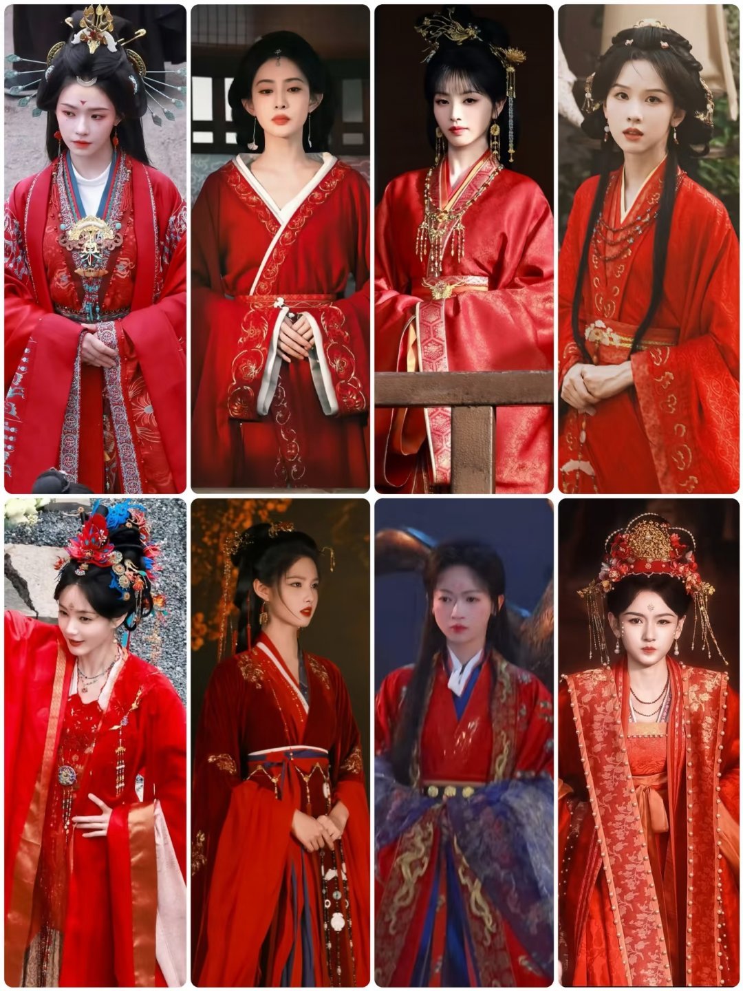 待播剧女主的红衣妆造，你最喜欢谁？林允｜孟子义｜田曦薇｜陈都灵李一桐｜艾米｜吴谨