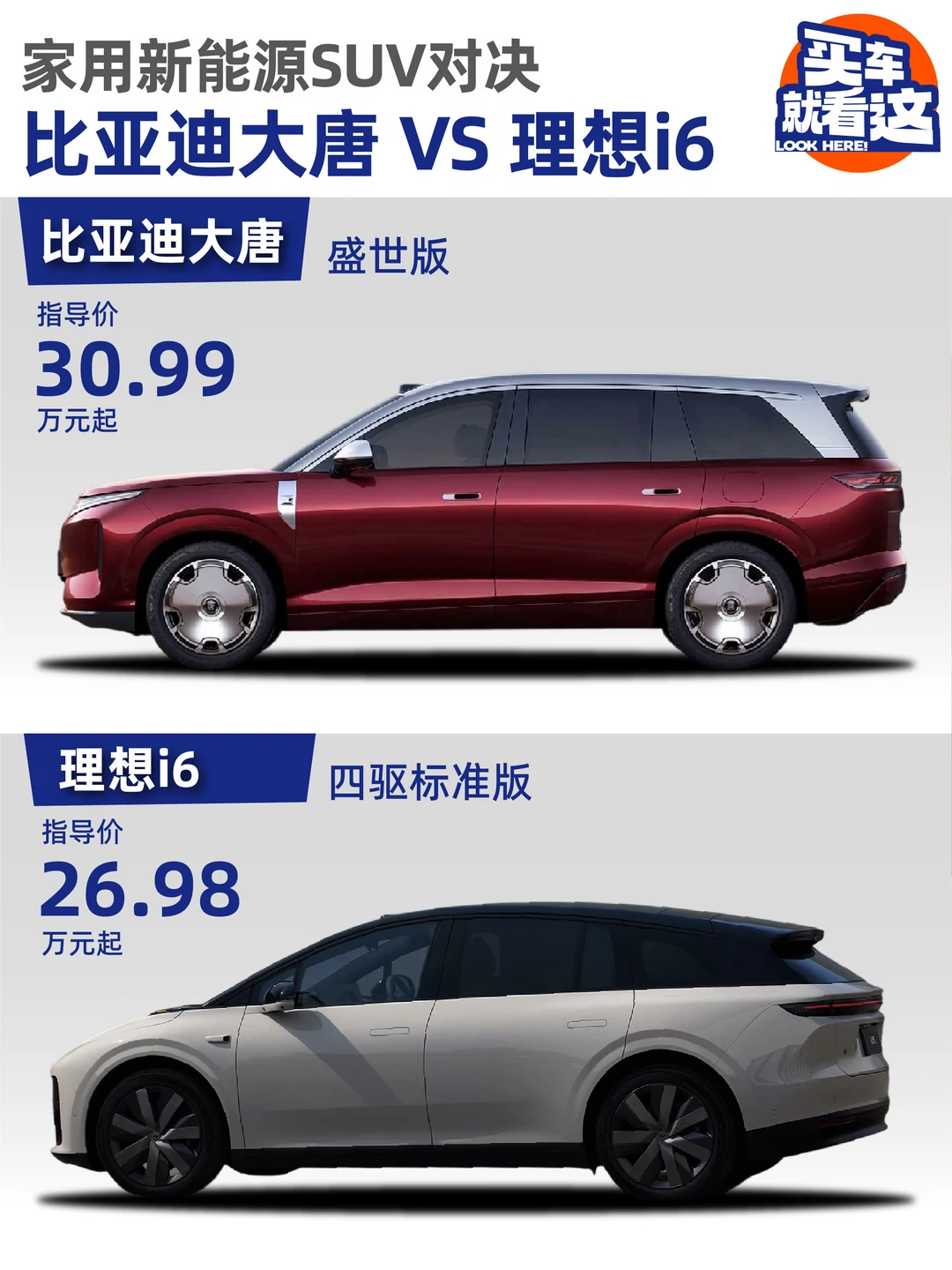 30万家用纯电SUV终极二选一🚗