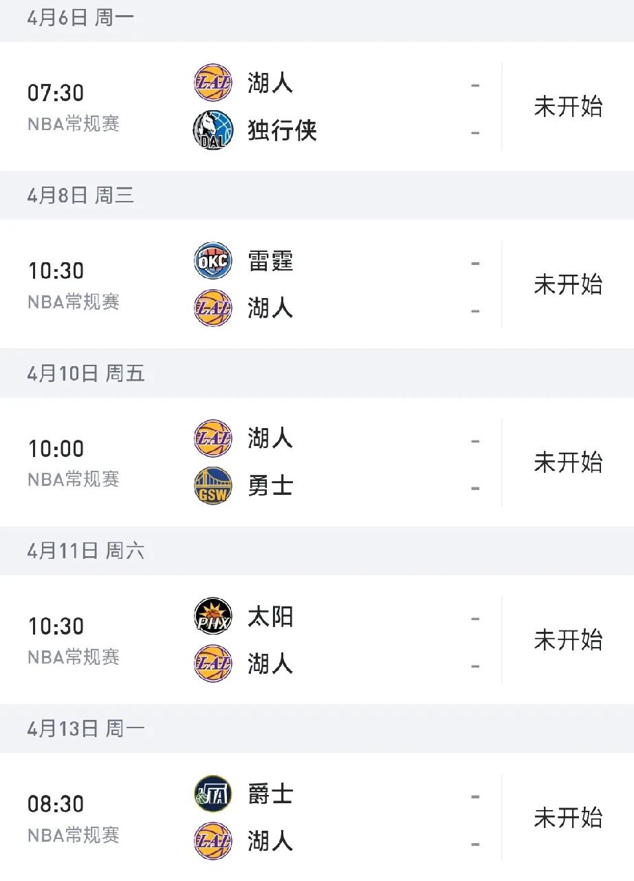 东契奇缺阵，掘金反超？湖人掘金最后5战来分析下掘金能不能完成反超。湖人打独行侠和