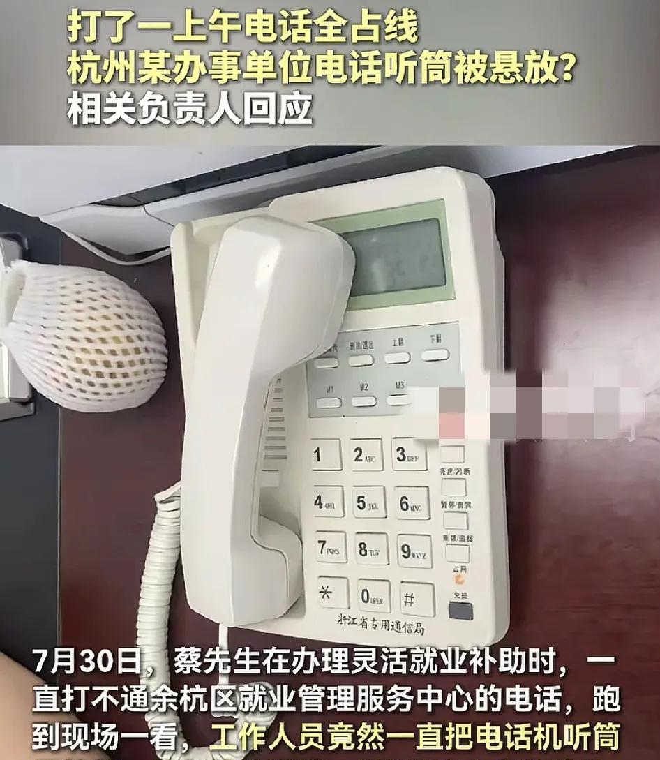 杭州有市民反映自己拨打政务中心的热线想咨询灵活就业补助的问题的时候，打了一个上午