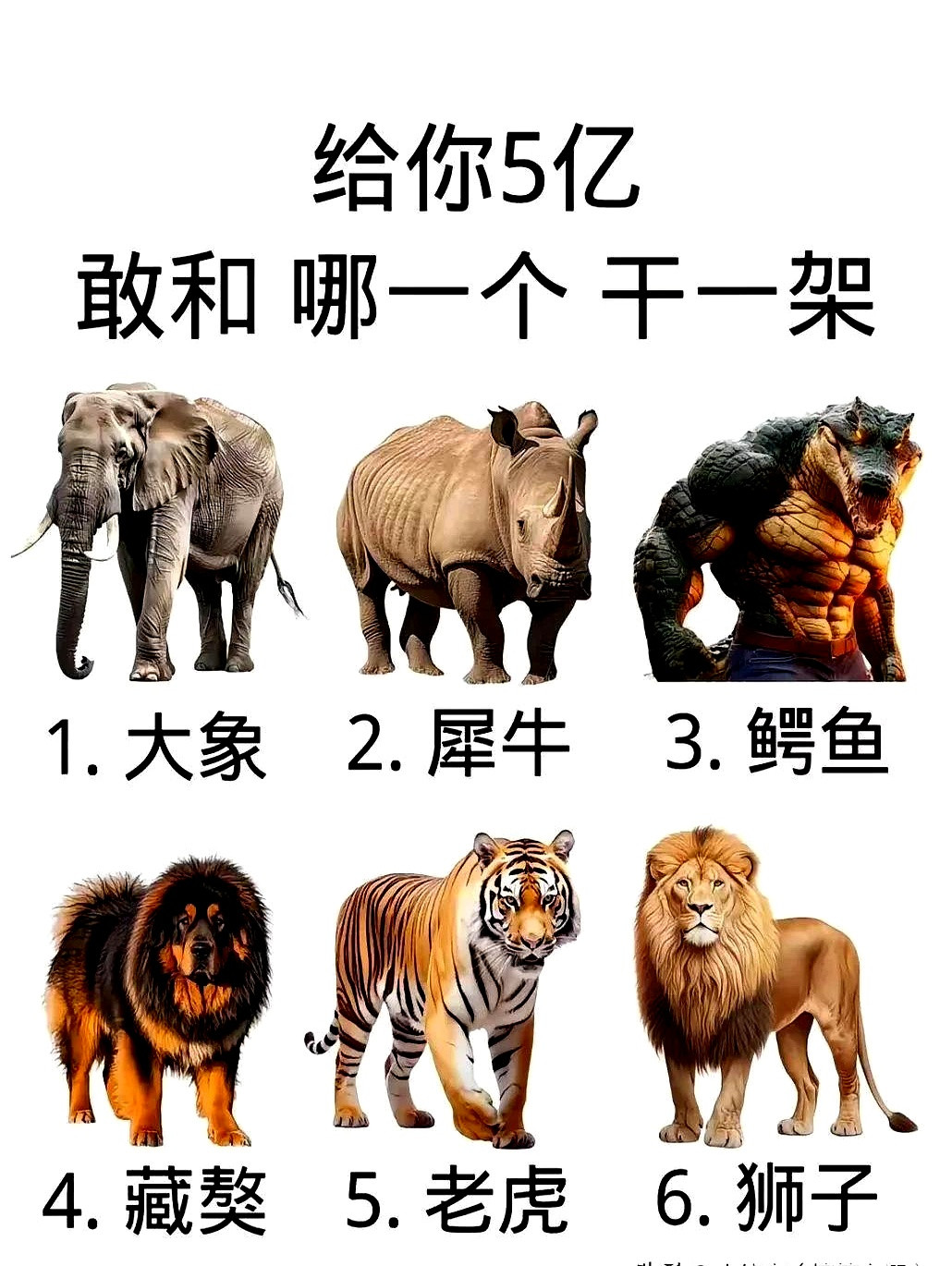 这张图里的人，看着身强力壮的，不好惹啊。给多少钱合适呢？一百万？好像少了点。一千