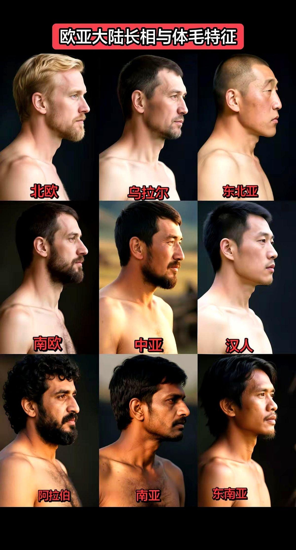 一张流传极广的“欧亚大陆人脸分布图”，直接把人看迷糊了。按理说，顺着地图从东往