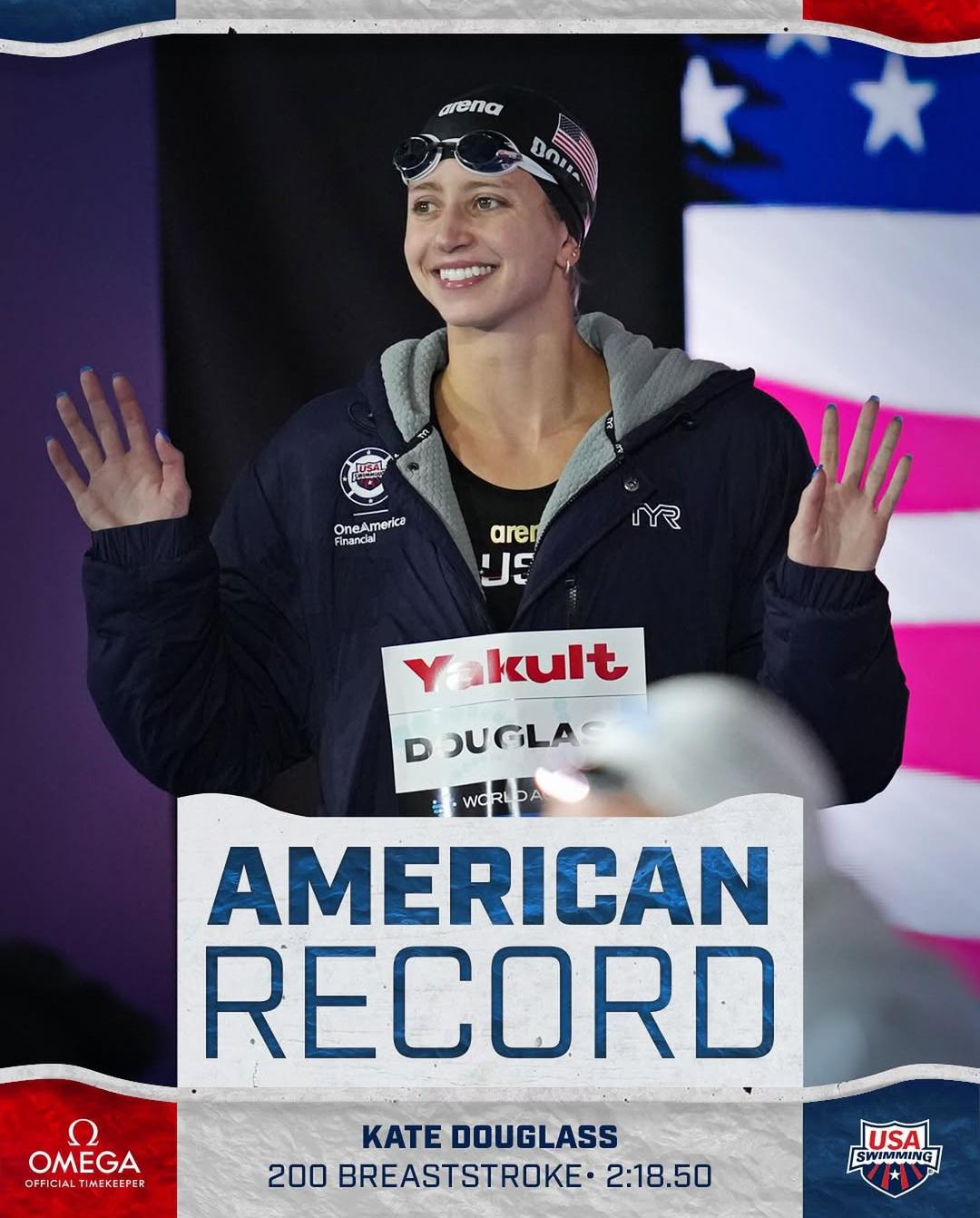 祝贺以2:18.50″蝉联三届女子200米世界冠军，历史排位逼近世界纪录保持者