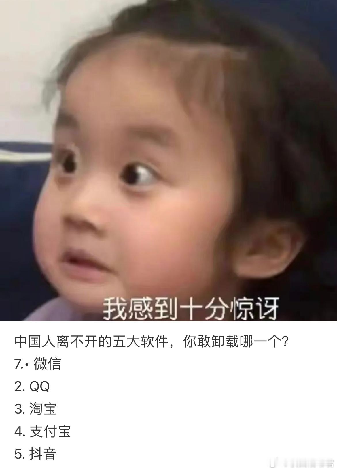 五大软件，你敢卸载哪一个？​​​