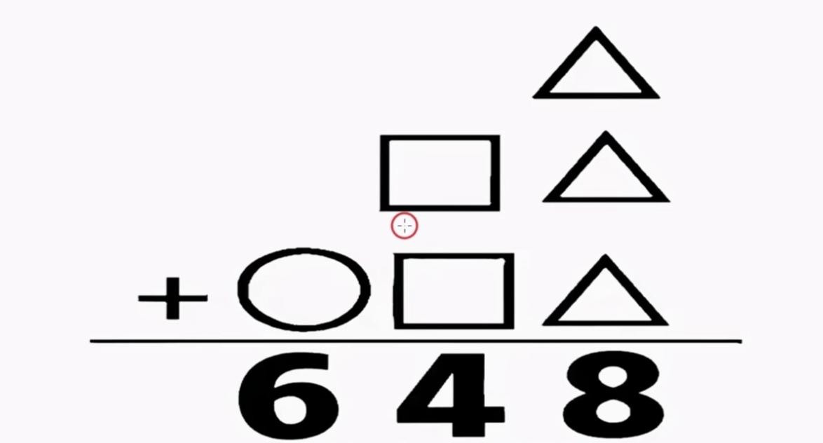 △=？▢=？◯=？懵了呢，5分钟了还没有找到正确答案。动动脑不会老。趣味竖式