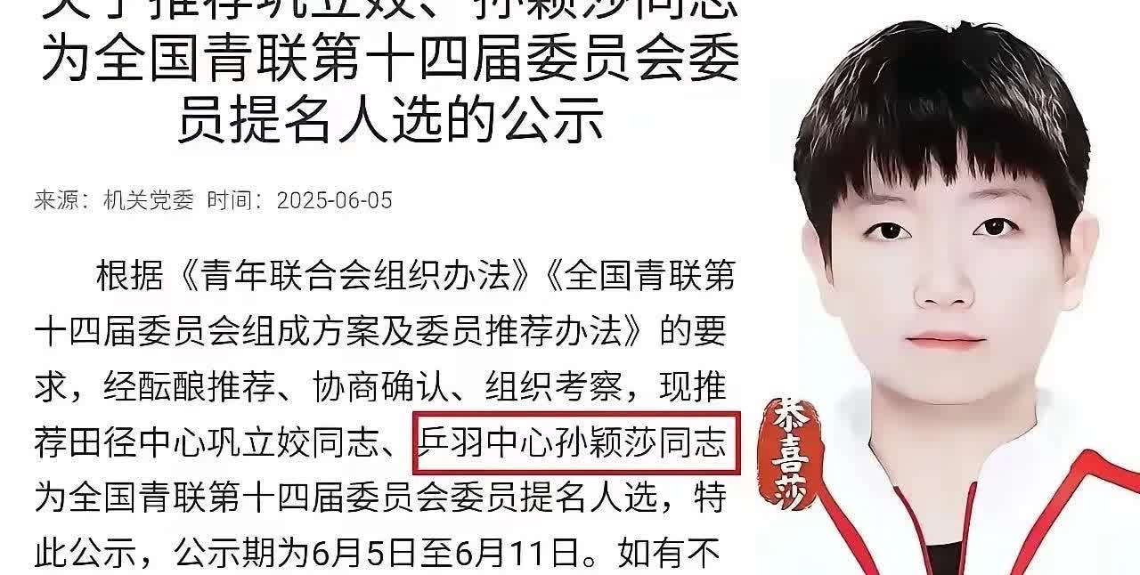 孙颖莎退休后去河北乒羽中心工作？其实不是的！这只是沙莎的关系在河北乒