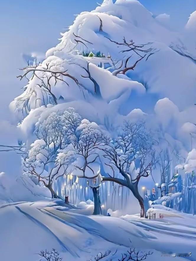 北风怒吼漫天雪，苍茫大地千里洁。遥望山岭腾玉龙，近观柳枝舞银蛇。