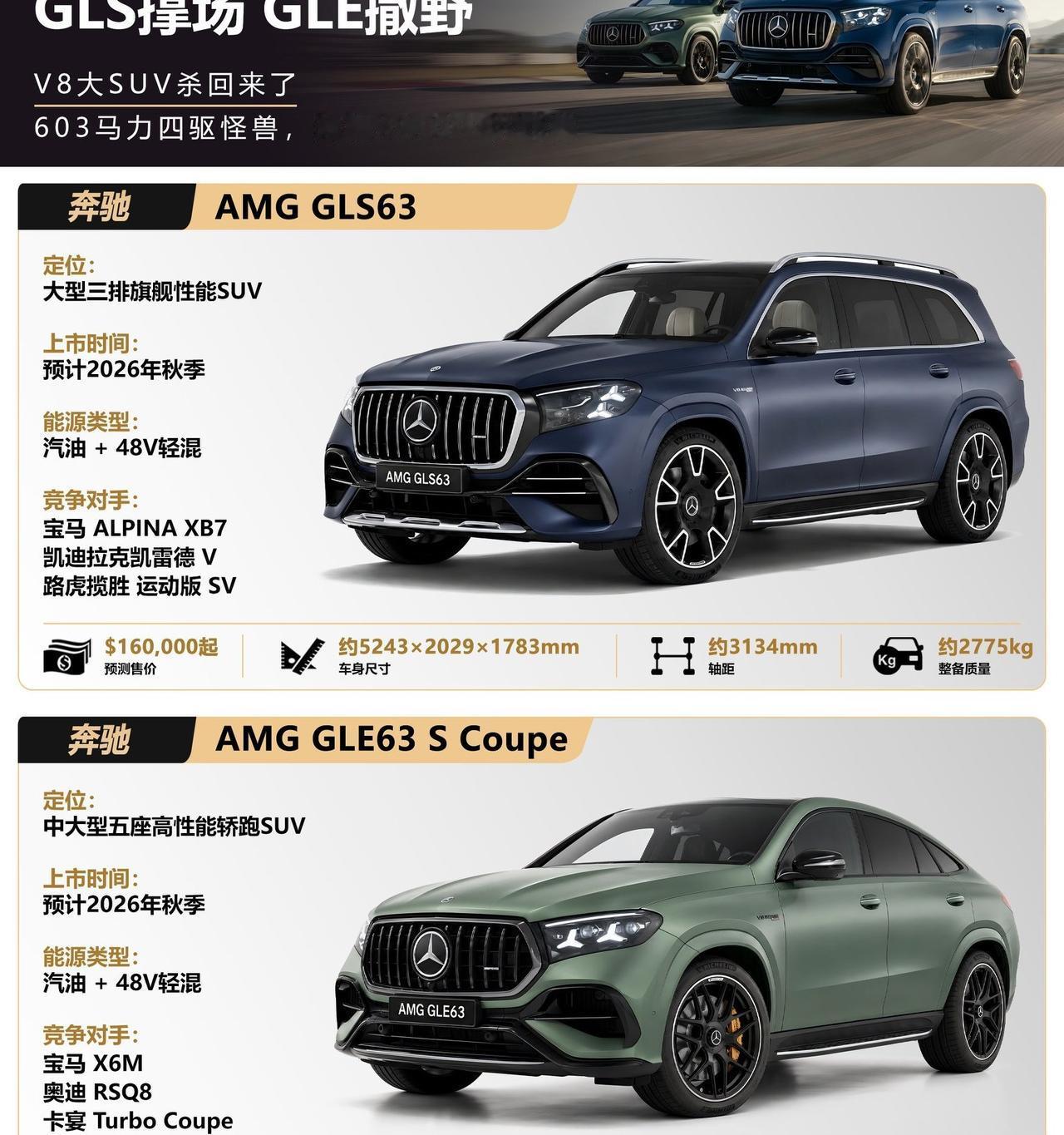奔驰AMGV8兄弟局，大哥撑场二哥撒野！谁说大排量AMGSUV快退场了？奔