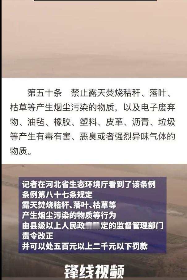 “冤不冤？”河北，61岁老人在自家责任田为了清除杂物，焚烧11平方米枯草落叶，却
