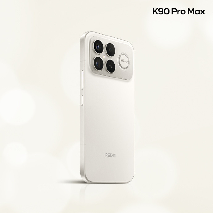 REDMIK90ProMax细节图流金白配色、大R角、超窄边、一体金属