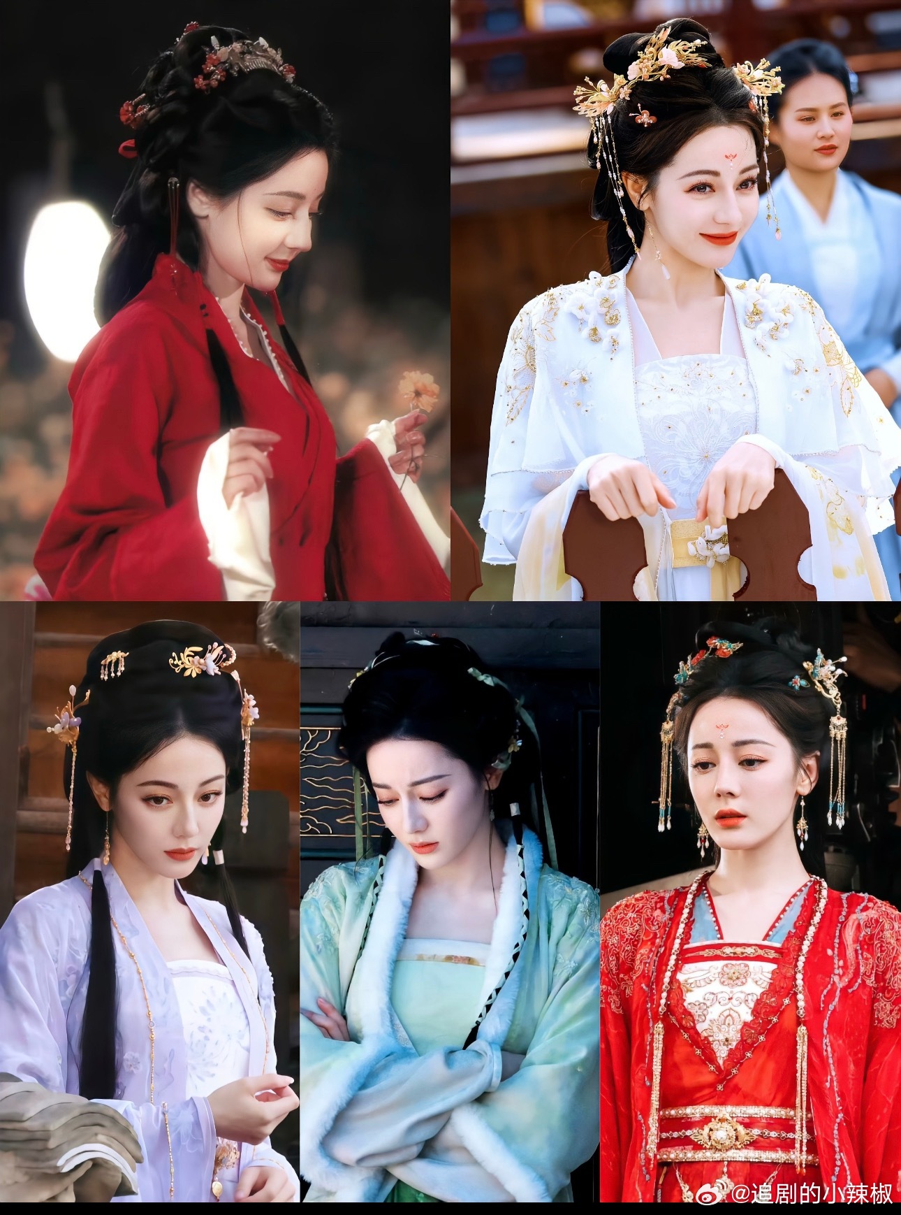 迪丽热巴的古装造型，这么看还不错，各种风格都能驾驭