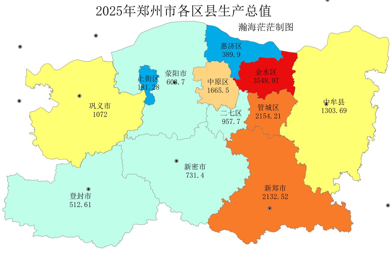 看了郑州2025各区县（市）生产总值，这三地儿怎么拯救呢！从规划群看到家人们分