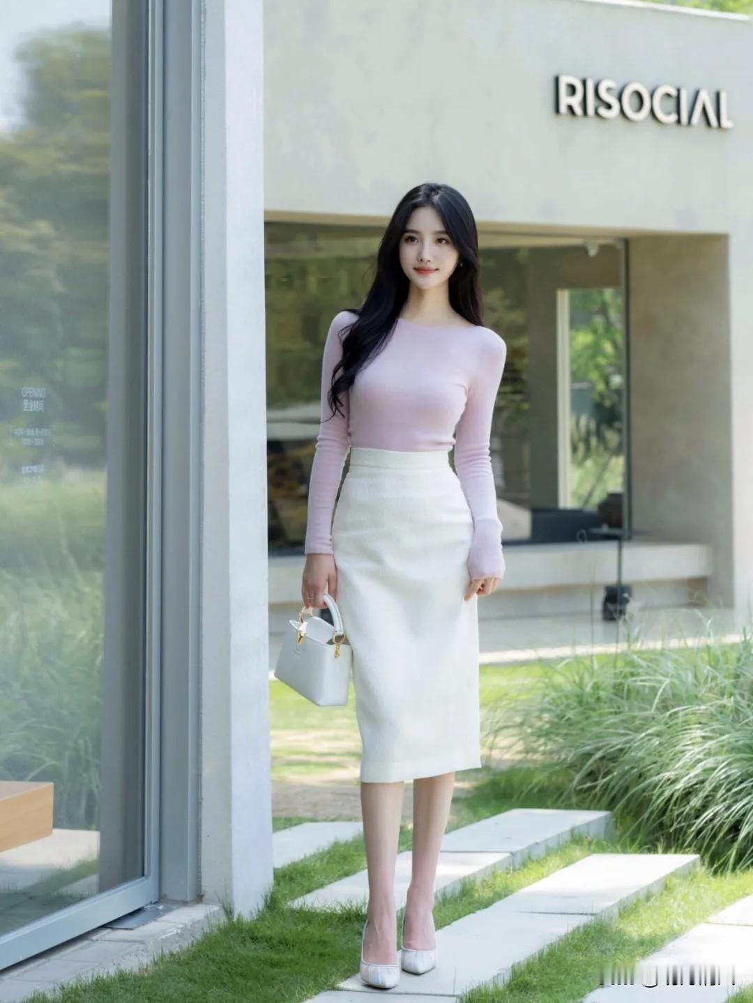 说真的，穿裙子拍照别再傻站着了！上周和闺蜜下午茶，看她穿着一条超温柔的米色长裙，