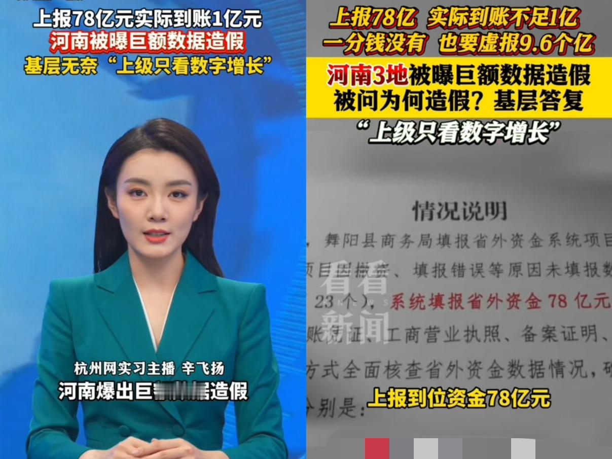 你敢信？上报78亿元，实际到账却仅有1亿元近日，河南被曝光在统计引进省外
