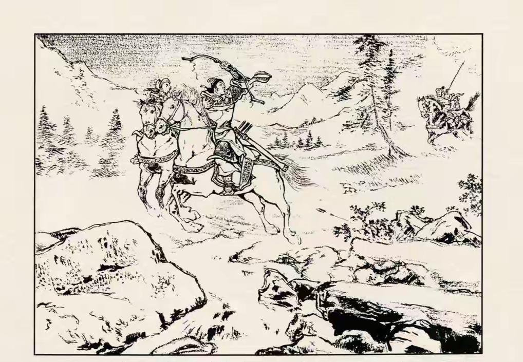 三国演义连环画：这位将军是谁？射追杀他们的华雄把弓都拉折了！华雄能连避数箭也的确