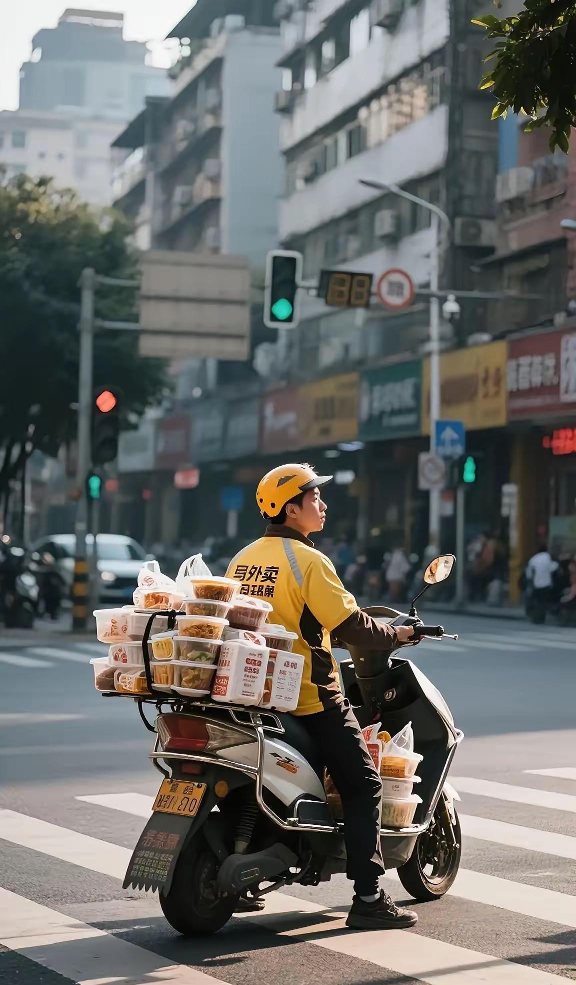 我问他为什么你宁愿跑外卖，也不愿意学一门手艺？他却说，你要是跑外卖你就知道了，外
