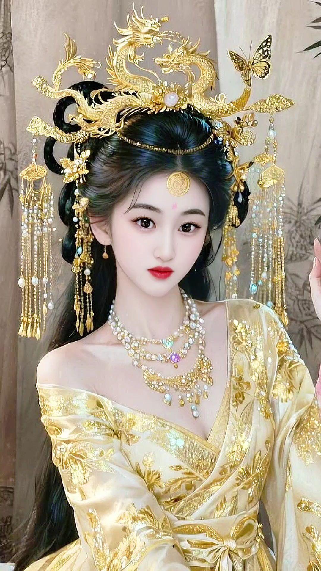 古风妆容有多美凤冠造型古代妆容国风古韵古装