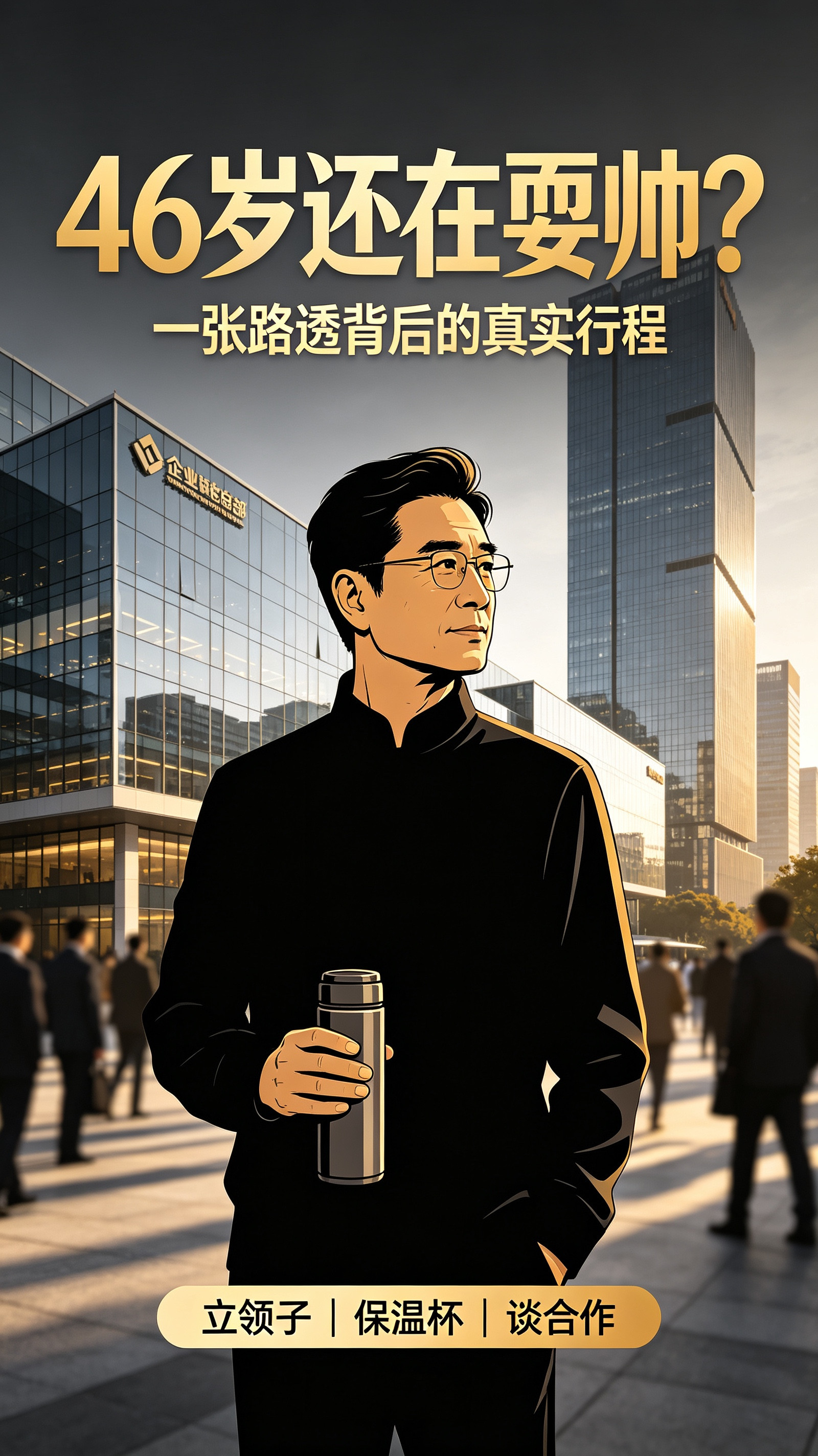 46岁谢霆锋被全网嘲！立衣领、拿保温杯装帅？看清真相，真的太冤枉最近，46岁的谢霆锋在青岛海尔总部的