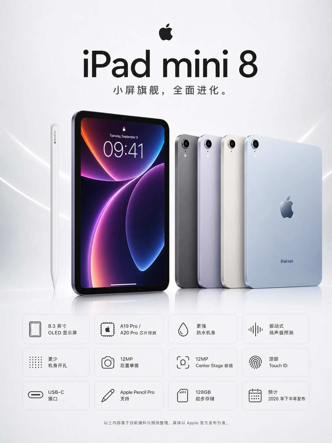 🔥 iPad mini 8或成小屏王炸！下半年见！